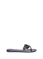 Main View -Click To Enlarge 'Rock' mirror leather slide sandals