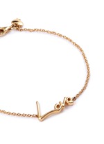 Detail View -Click To Enlarge 'Neon Love' 18k yellow gold charm bracelet
