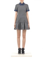 Markus Lupfer&nbsp;Dahlia denim-trim jewel stone dress