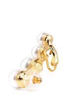 Detail View -Click To Enlarge Glass pearl climber earrings