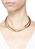 Figure View -Click To Enlarge Three part cut out collar necklace