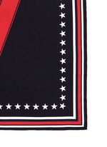 Detail View -Click To Enlarge '17' silk twill scarf