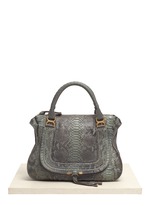 Chloé&nbsp;Marcie python leather shoulder bag