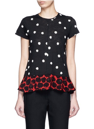 Main View - Click To Enlarge Main View - Click To Enlarge - Proenza Schouler - Dot print tissue jersey T-shirt