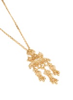 Detail View -Click To Enlarge Filigree chandelier pendant necklace
