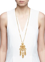 Figure View -Click To Enlarge Filigree chandelier pendant necklace