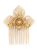 Main View -Click To Enlarge Filigree flower hair comb