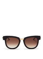 Main View -Click To Enlarge 'Mondanity' square acetate metal template sunglasses