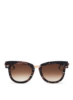 Main View -Click To Enlarge 'Mondanity' tortoiseshell effect acetate metal temple sunglasses