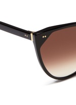 Detail View -Click To Enlarge 'Swappy' slim cat eye acetate sunglasses
