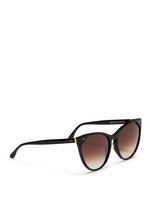 Figure View -Click To Enlarge 'Swappy' slim cat eye acetate sunglasses