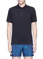 Main View -Click To Enlarge Raw edge cotton piqué polo shirt