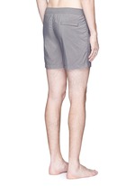 Back View -Click To Enlarge Mid length flat front swim shorts