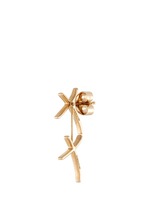 Detail View -Click To Enlarge 'Neon Love and Kisses' 18k yellow gold asymmetric earrings
