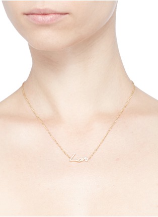 Click To Zoom Stephen Webster - 'Neon Love' diamond 18k yellow gold pendant necklace