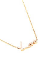 Figure View -Click To Enlarge 'Neon Love' diamond 18k yellow gold pendant necklace