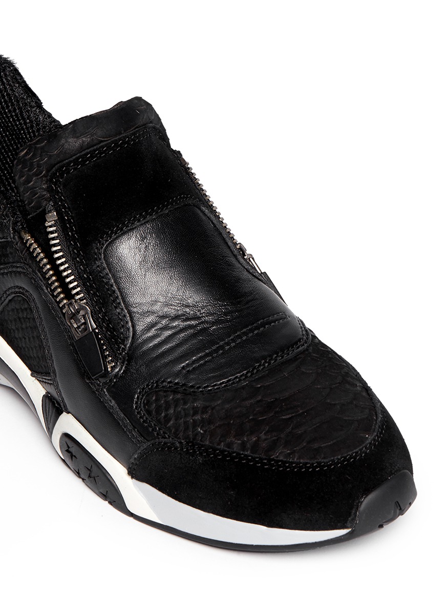 python leather sneakers