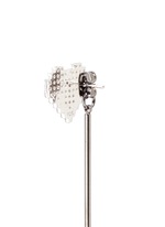 Detail View -Click To Enlarge Strass pavé heart pearl drop earrings
