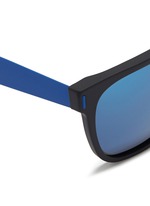 Detail View -Click To Enlarge 'Flat Top' mirror acetate sunglasses