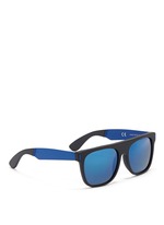 Figure View -Click To Enlarge 'Flat Top' mirror acetate sunglasses