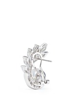 Detail View -Click To Enlarge Faux pearl cubic zirconia vine clip earrings
