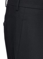 Detail View -Click To Enlarge Zip cuff bistretch gabardine cropped pants