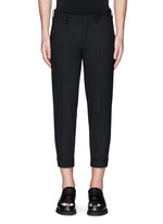 Main View -Click To Enlarge Zip cuff bistretch gabardine cropped pants