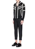 Figure View -Click To Enlarge Zip cuff bistretch gabardine cropped pants