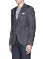 Front View -Click To Enlarge Slim fit camouflage pinstripe blazer