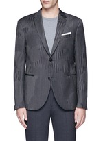 Main View -Click To Enlarge Slim fit camouflage pinstripe blazer