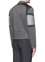 Back View -Click To Enlarge Bonded jersey biker jacket