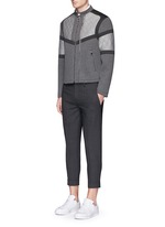 Figure View -Click To Enlarge Bonded jersey biker jacket