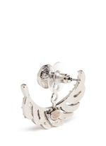 Detail View -Click To Enlarge Crystal pavé leaf jacket earrings
