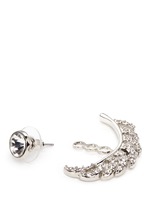 Detail View -Click To Enlarge Crystal pavé leaf jacket earrings