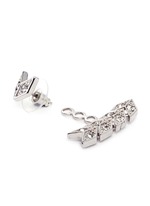Detail View -Click To Enlarge Crystal pavé arrow jacket earrings