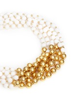 Detail View -Click To Enlarge Contrast bead choker necklace