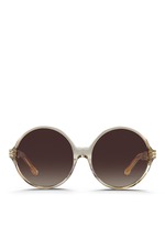Main View -Click To Enlarge Oversize round acetate sunglasses