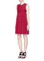 Figure View -Click To Enlarge 'Vanuatu' dot cloqué knit dress