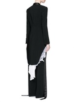Back View -Click To Enlarge Satin lapel penguin suiting jacket