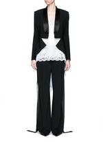 Main View -Click To Enlarge Satin lapel penguin suiting jacket