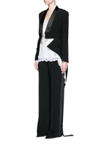 Figure View -Click To Enlarge Satin lapel penguin suiting jacket