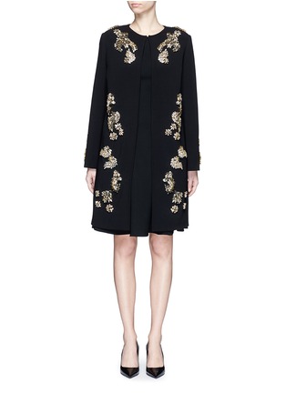 首图 - 点击放大 首图 - 点击放大 - DOLCE & GABBANA - 花卉仿水晶羊毛大衣