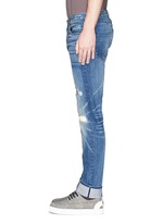 Detail View -Click To Enlarge 'M5' distressed slim fit jeans