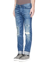 Figure View -Click To Enlarge 'M5' distressed slim fit jeans
