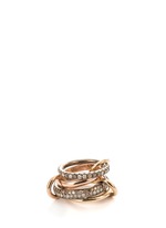 Main View -Click To Enlarge 'Scorpio' diamond 18k rose gold silver four link ring