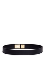 Back View -Click To Enlarge Textured plate leather belt