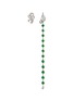 Main View - Click To Enlarge Main View - Click To Enlarge - Samuel Kung - Jade bead diamond drop asymmetric earring