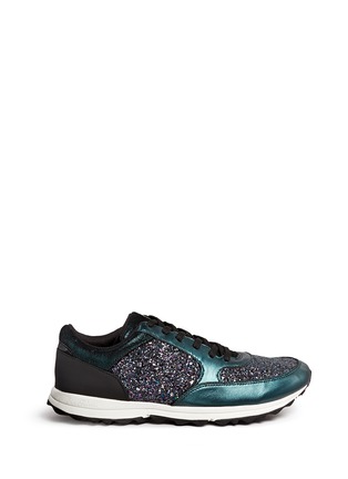 Main View - Click To Enlarge Main View - Click To Enlarge - Sam Edelman - 'Des' metallic leather trim glitter sneakers