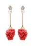 Main View - Click To Enlarge Main View - Click To Enlarge - Venna - Detachable pearl stud pompom drop earrings