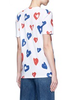 Back View -Click To Enlarge 'Heart' print jersey T-shirt